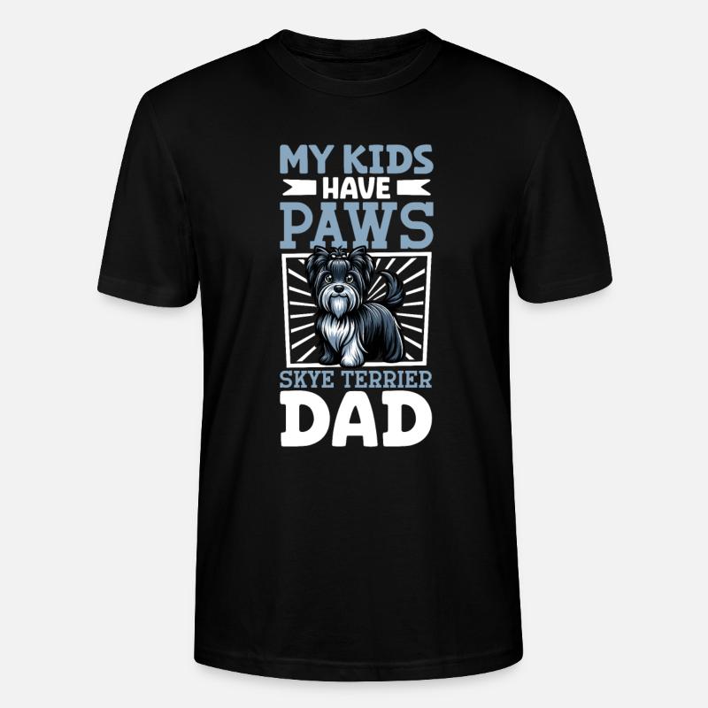 Skye Terrier Papa - Stanley/Stella Unisex Bio-T-Shirt CRAFTER - Schwarz