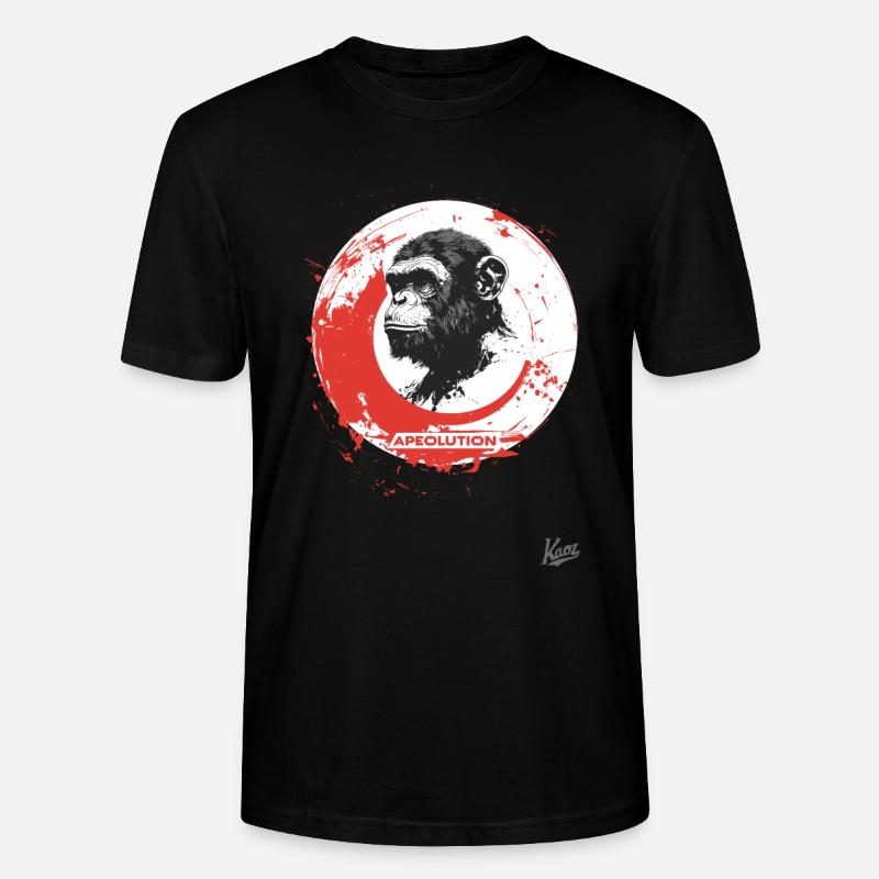 Apeolution : La révolution des singes - T-shirt bio CRAFTER Stanley Stella Unisexe - noir