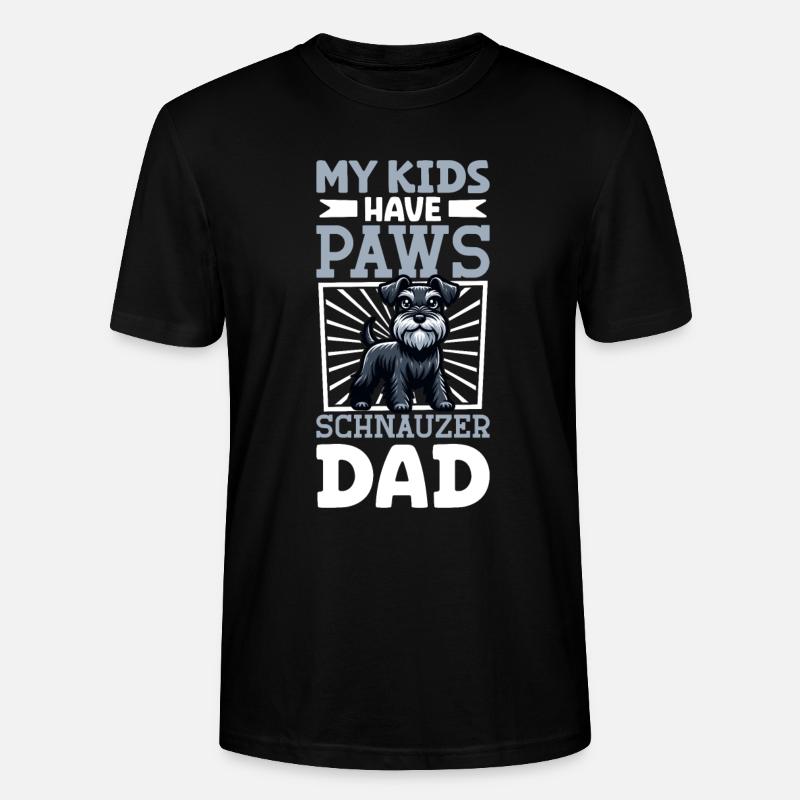 Schnauzer Papa - Stanley/Stella Unisex Bio-T-Shirt CRAFTER - Schwarz