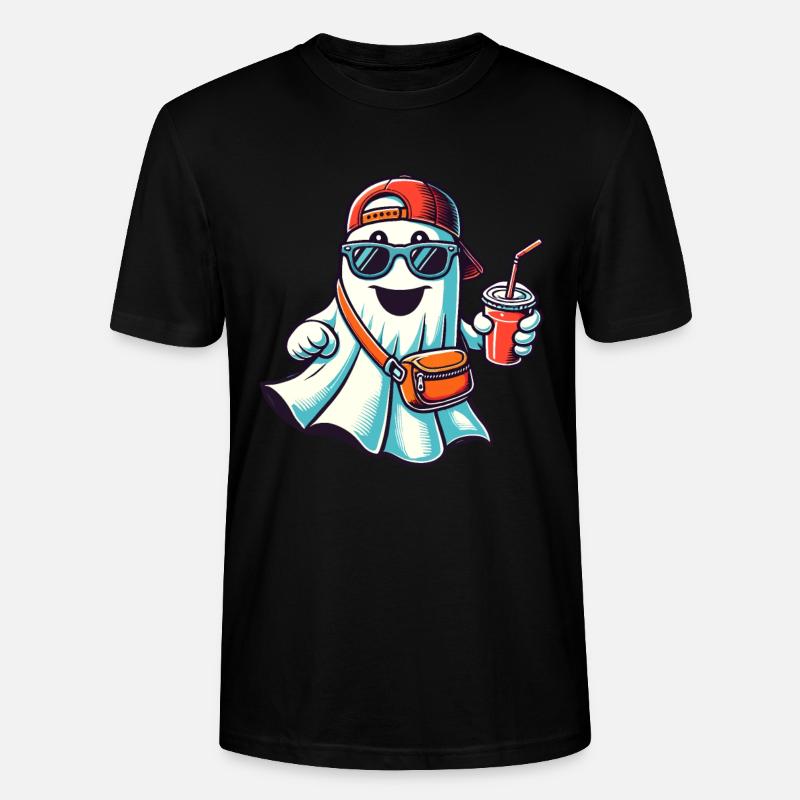 Boo-Jee Gespenst Lustiger Modischer Geist - Stanley/Stella Unisex Bio-T-Shirt CRAFTER - Schwarz