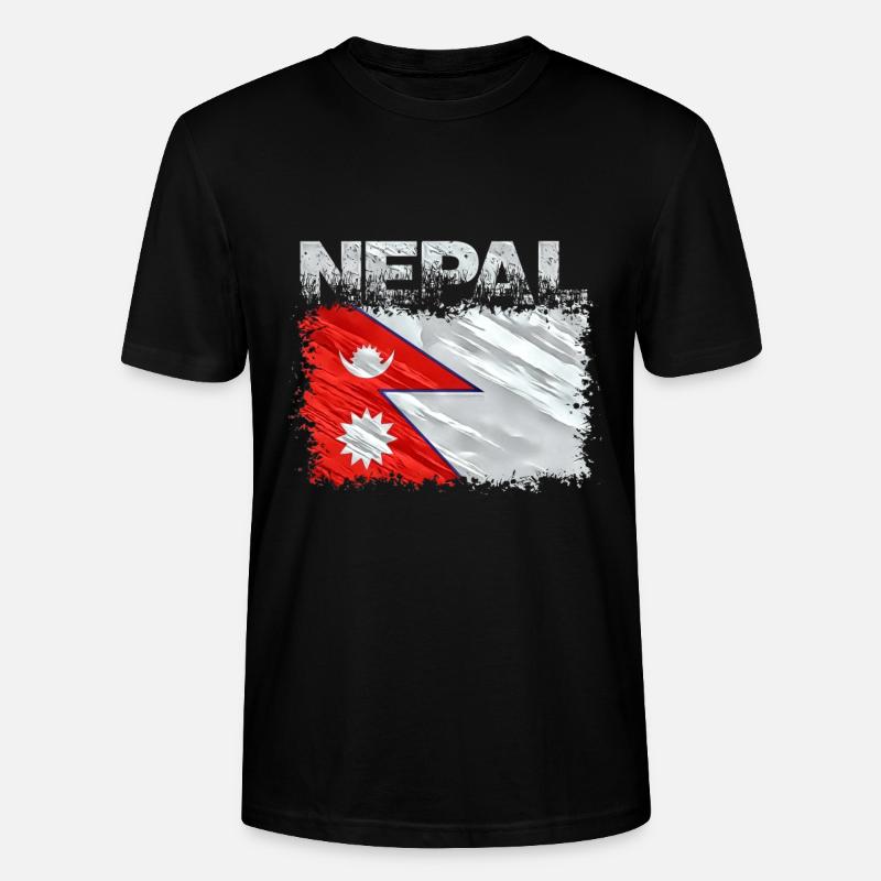 Nepal - Stanley/Stella Unisex Bio-T-Shirt CRAFTER - Schwarz