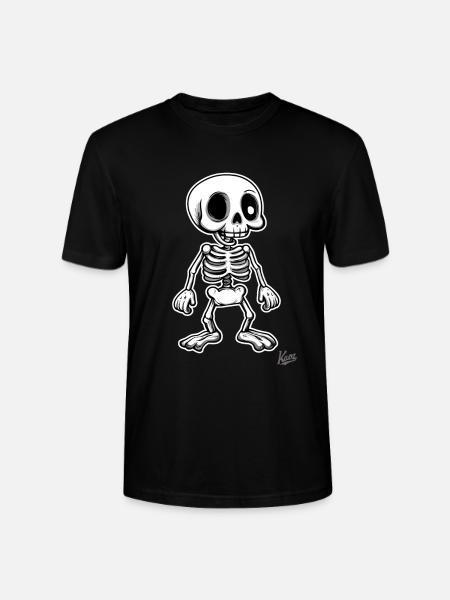 Funny cartoon retro skeleton - Stanley/Stella CRAFTER Unisex Organic T-Shirt - black