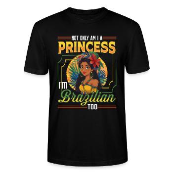 Mädchen Brazilianische Herkunft Brasilien - Stanley/Stella Unisex Bio-T-Shirt CRAFTER - Schwarz - Vorne - Alina (178cm) & Michal (187cm)