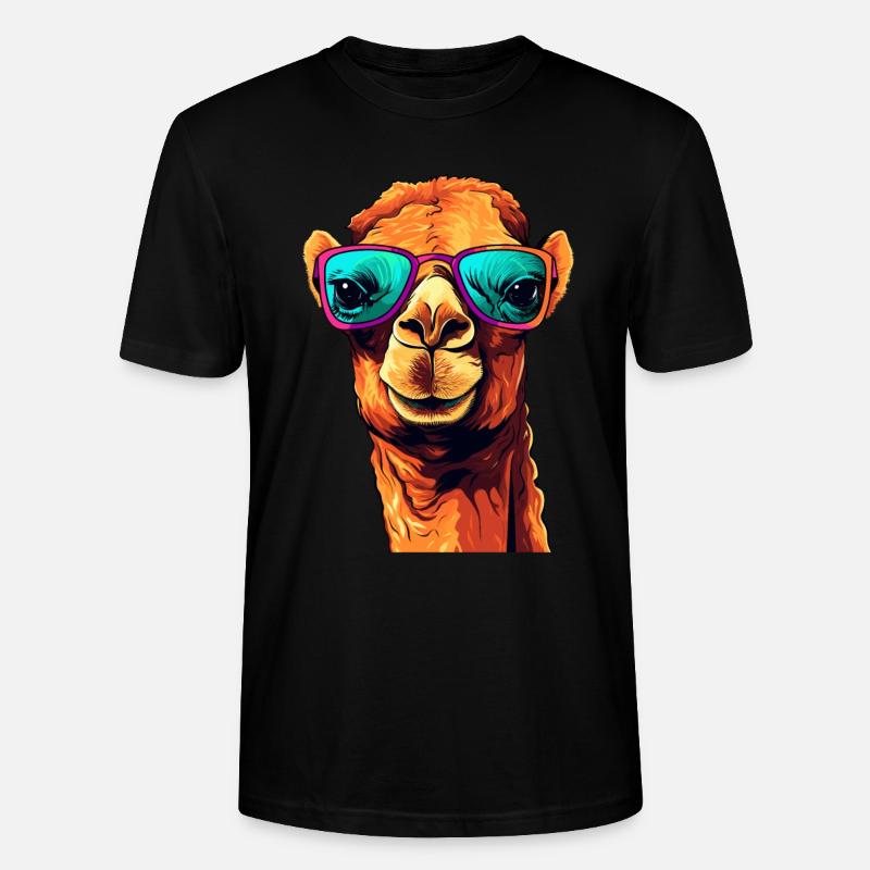 Lunettes de soleil camel - T-shirt bio CRAFTER Stanley Stella Unisexe - noir