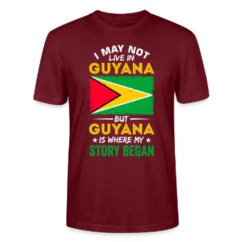 Stolzer Guyanese - Stanley/Stella Unisex Bio-T-Shirt CRAFTER - Burgunderrot - Vorne - Alina (178cm) & Michal (187cm)