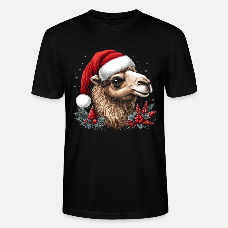 Kamel Weihnachten - Stanley/Stella Unisex Bio-T-Shirt CRAFTER - Schwarz