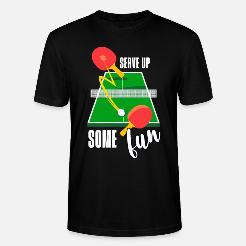 Lustiger Ping Pong Spruch - Stanley/Stella Unisex Bio-T-Shirt CRAFTER - Schwarz