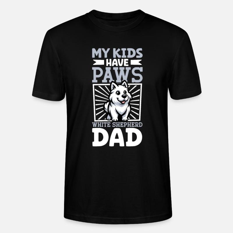 Weißer Schäferhund Papa - Stanley/Stella Unisex Bio-T-Shirt CRAFTER - Schwarz