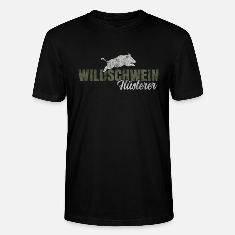 Wildschwein Flüsterer - Stanley/Stella Unisex Bio-T-Shirt CRAFTER - Schwarz