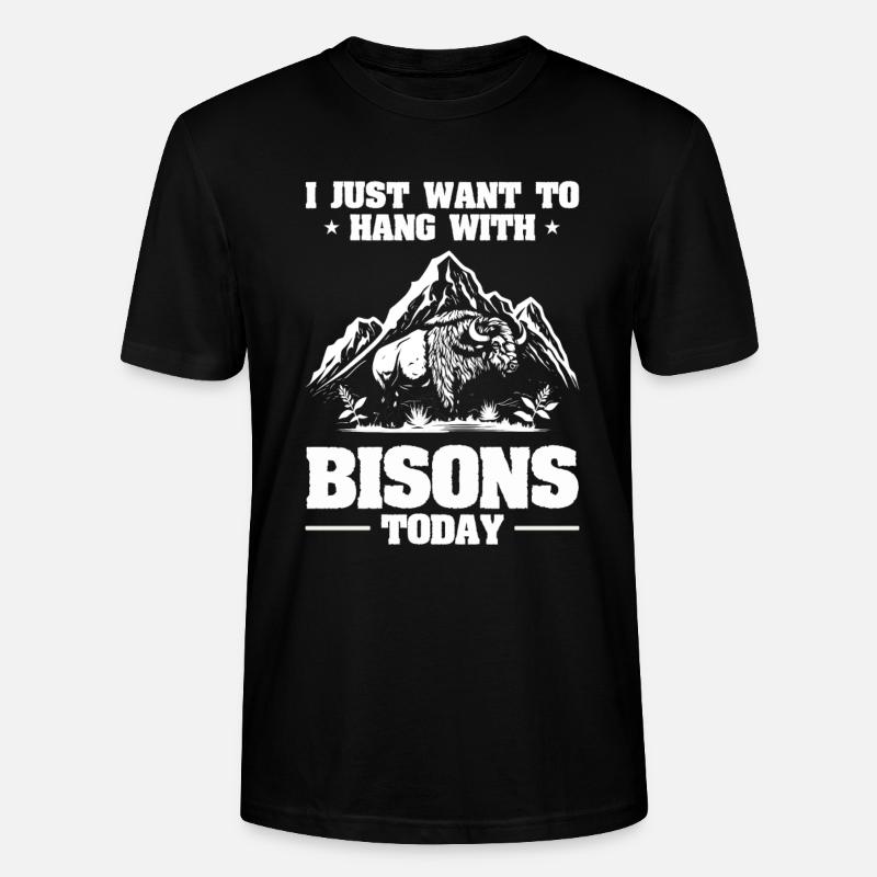 Bison de bison - T-shirt bio CRAFTER Stanley Stella Unisexe - noir
