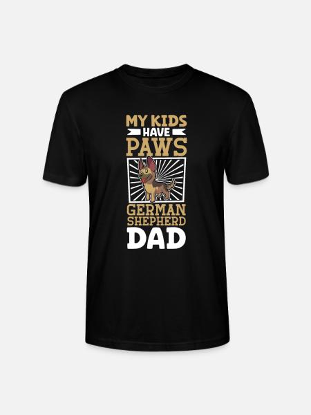 German Shepherd Dad - Stanley/Stella CRAFTER Unisex Organic T-Shirt - black
