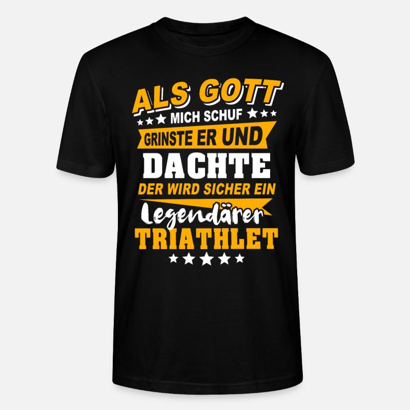 Triathlet Triathlon - Stanley/Stella Unisex Bio-T-Shirt CRAFTER - Schwarz