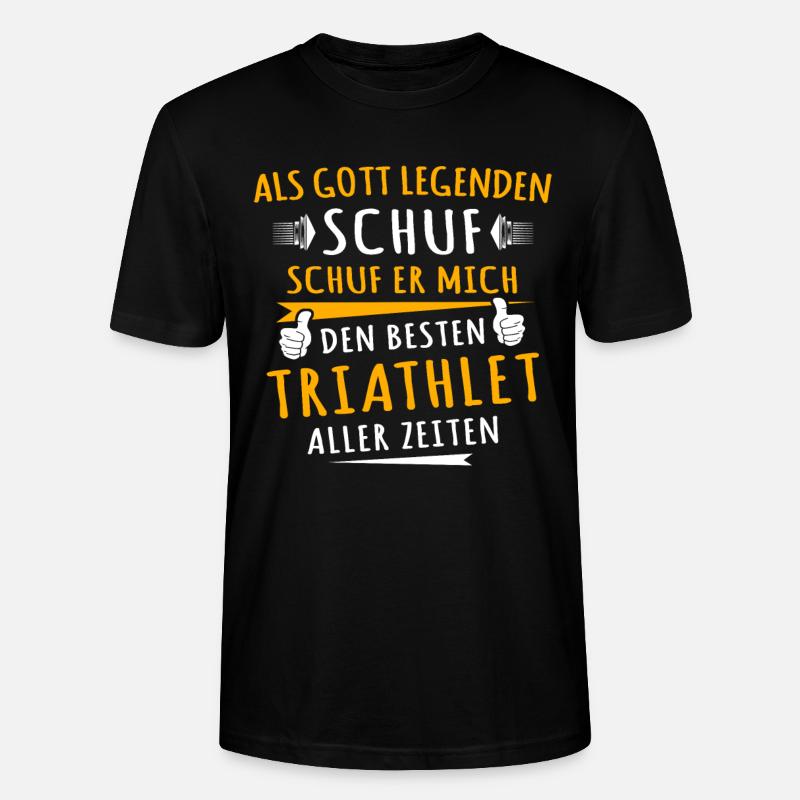 Triathlet - Stanley/Stella Unisex Bio-T-Shirt CRAFTER - Schwarz