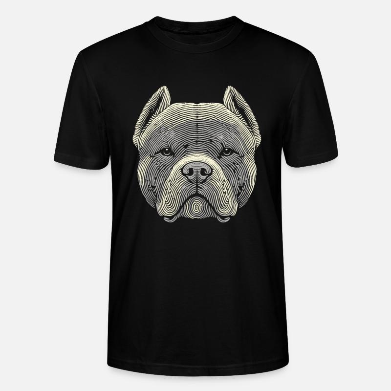 Empreinte digitale d’American Bully - T-shirt bio CRAFTER Stanley Stella Unisexe - noir