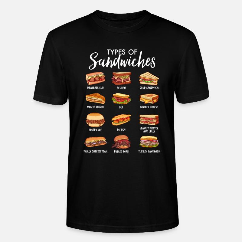 Le monde des sandwichs - T-shirt bio CRAFTER Stanley Stella Unisexe - noir