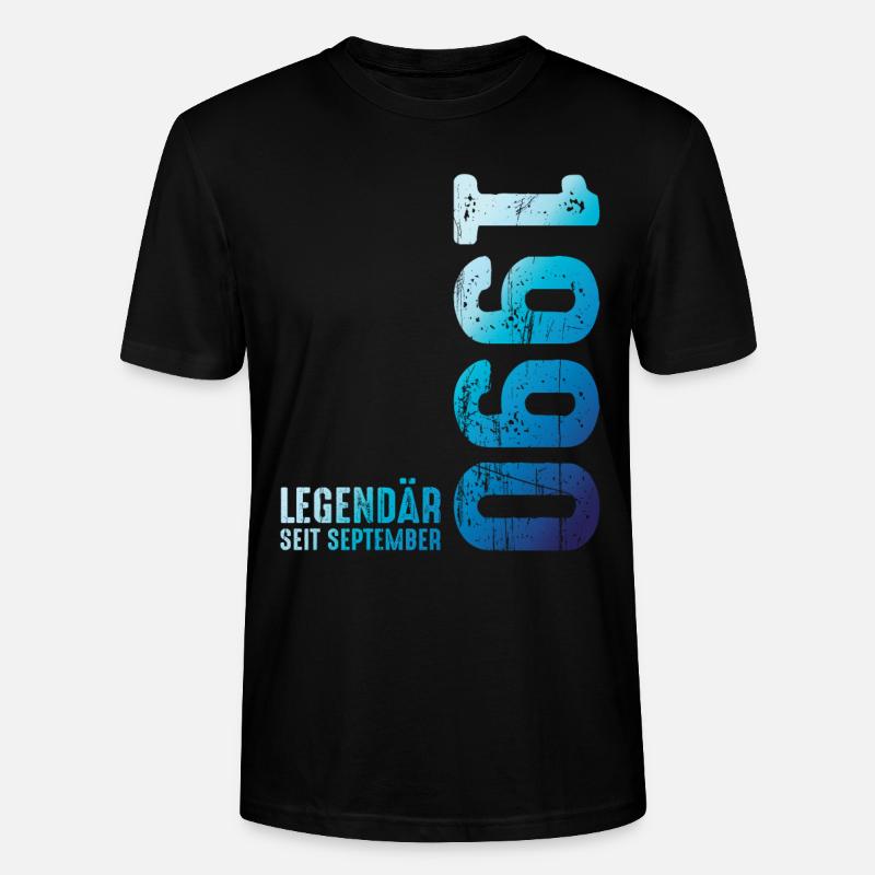 Legendär Seit September 1990 - Stanley/Stella Unisex Bio-T-Shirt CRAFTER - Schwarz