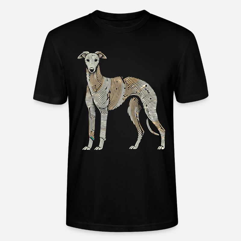 Greyhound Greyhound Empreinte digitale - T-shirt bio CRAFTER Stanley Stella Unisexe - noir