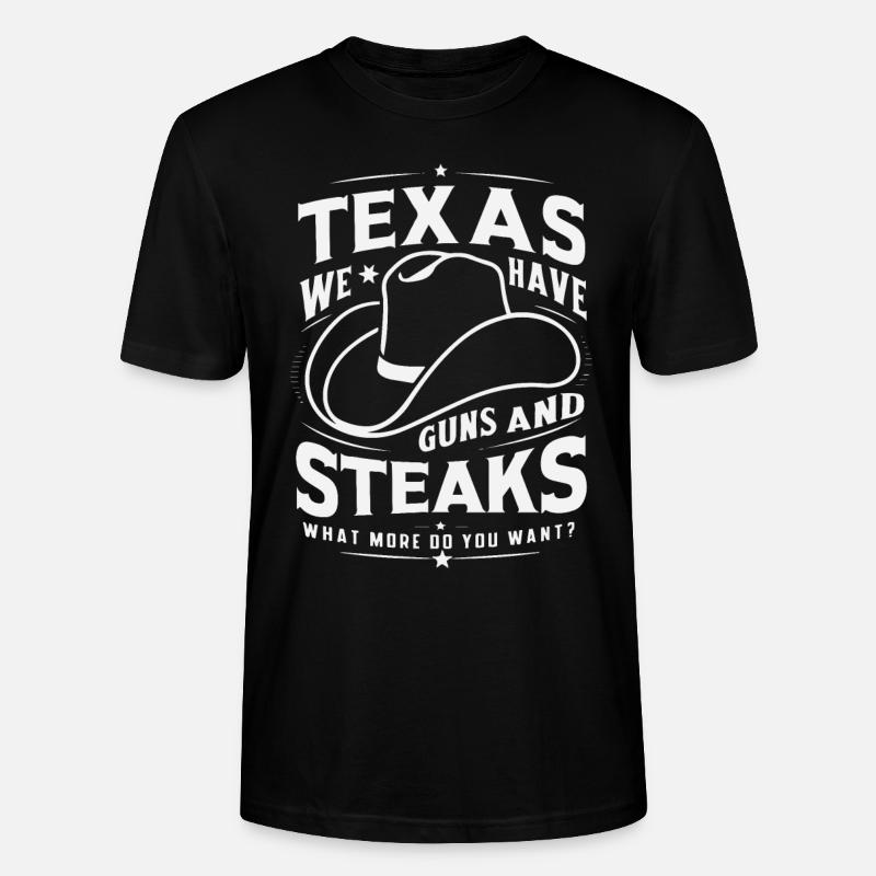 Texas State Texans Texas - Stanley/Stella CRAFTER Unisex Organic T-Shirt - black