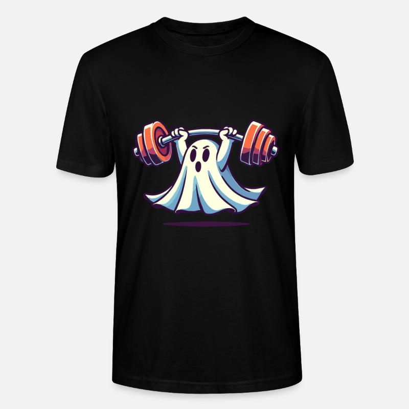 Musculation Ghost Drôle Gym Ghost - T-shirt bio CRAFTER Stanley Stella Unisexe - noir