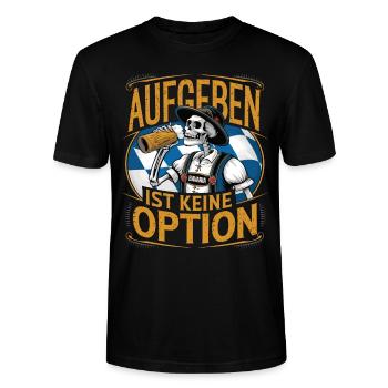 Abandonner n’est pas une option Beer October - T-shirt bio CRAFTER Stanley Stella Unisexe - noir - Devant - Alina (178cm) & Michal (187cm)