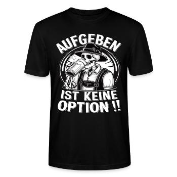 Abandonner n’est pas une option Beer October - T-shirt bio CRAFTER Stanley Stella Unisexe - noir - Devant - Alina (178cm) & Michal (187cm)