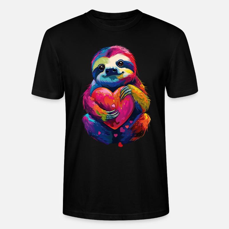 Faultier - Stanley/Stella Unisex Bio-T-Shirt CRAFTER - Schwarz