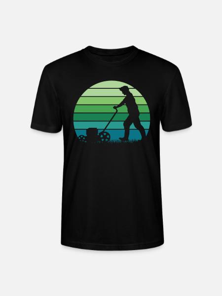 Lawn mower mowing - Stanley/Stella CRAFTER Unisex Organic T-Shirt - black
