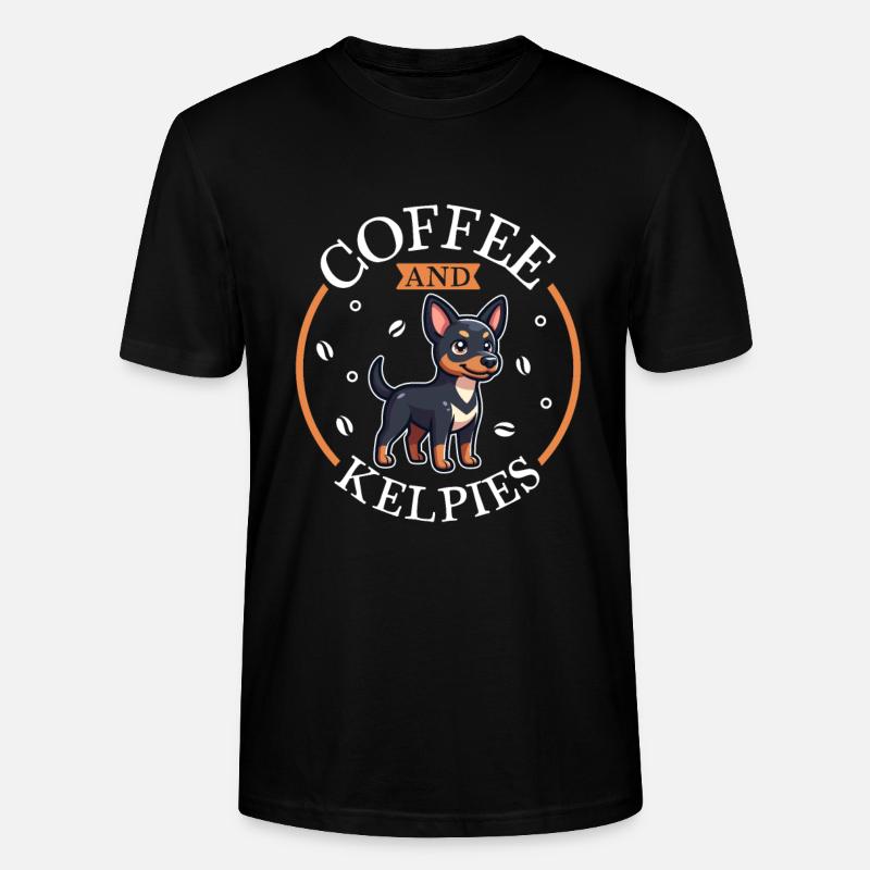 Café et Kelpie australien - T-shirt bio CRAFTER Stanley Stella Unisexe - noir