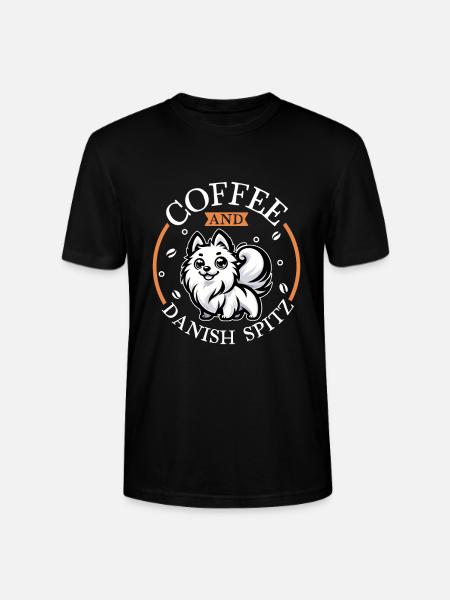 Coffee and Danish Spitz - Stanley/Stella CRAFTER Unisex Organic T-Shirt - black