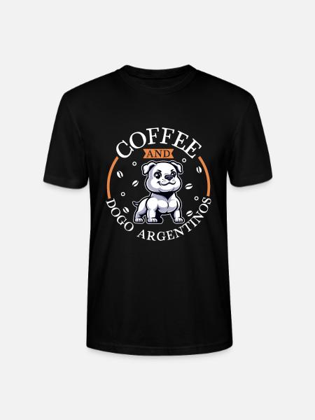 Coffee and Dogo Argentino - Stanley/Stella CRAFTER Unisex Organic T-Shirt - black