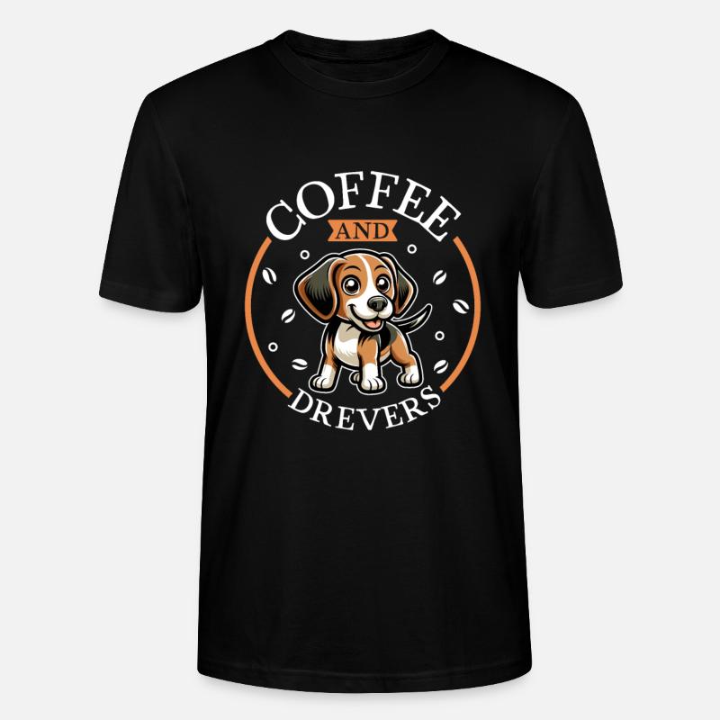 Café et Drever - T-shirt bio CRAFTER Stanley Stella Unisexe - noir