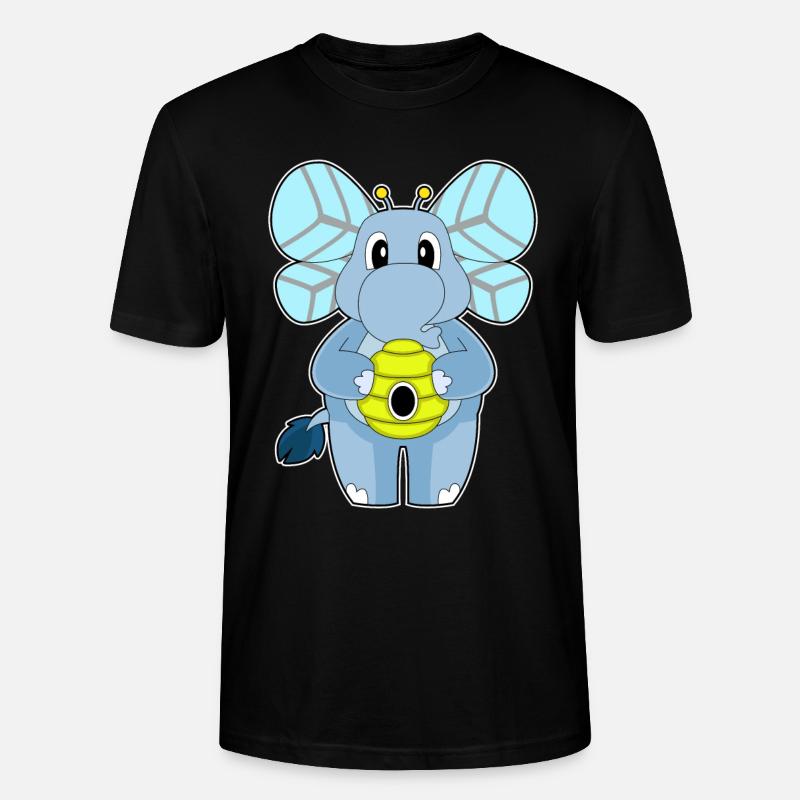 Abeille éléphant - T-shirt bio CRAFTER Stanley Stella Unisexe - noir
