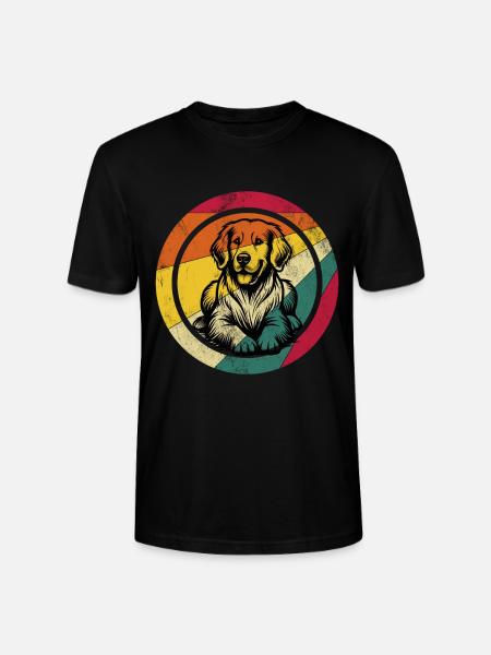 Golden retriever - T-shirt bio CRAFTER Stanley Stella Unisexe - noir