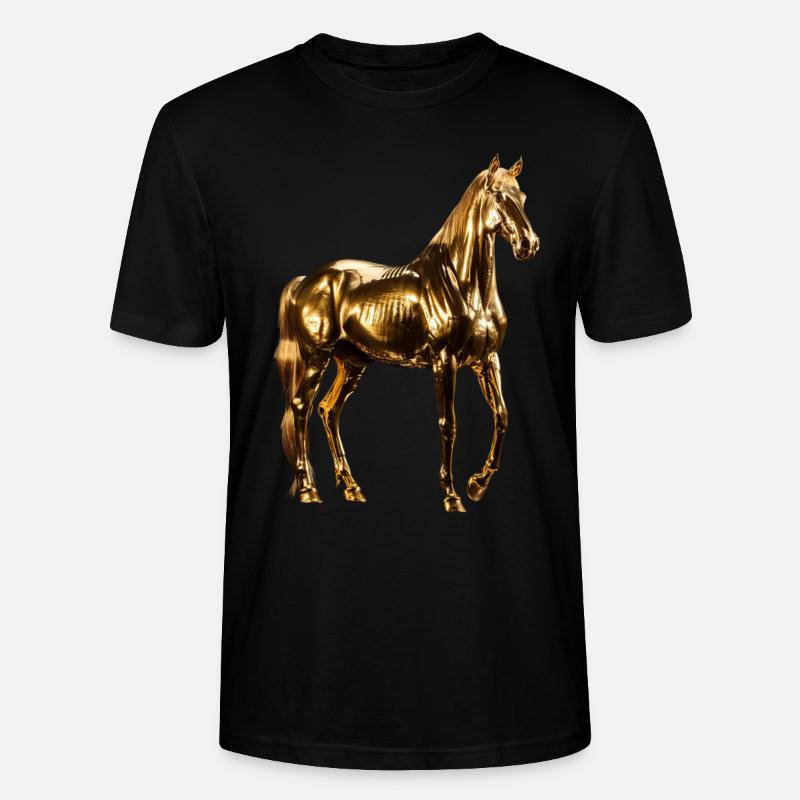 Pferd - Stanley/Stella Unisex Bio-T-Shirt CRAFTER - Schwarz