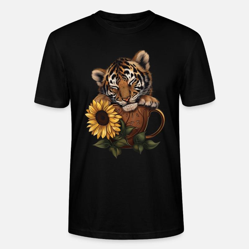 Tiger - Stanley/Stella Unisex Bio-T-Shirt CRAFTER - Schwarz