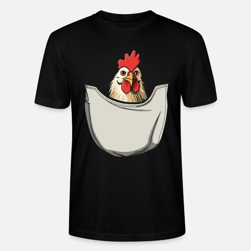 Chicken In Pocket - Stanley/Stella Unisex Bio-T-Shirt CRAFTER - Schwarz