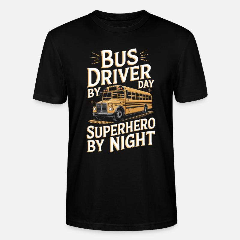 Bus Busfahrer - Stanley/Stella Unisex Bio-T-Shirt CRAFTER - Schwarz