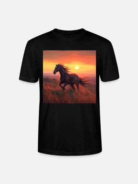 Pferd - Stanley/Stella Unisex Bio-T-Shirt CRAFTER - Schwarz