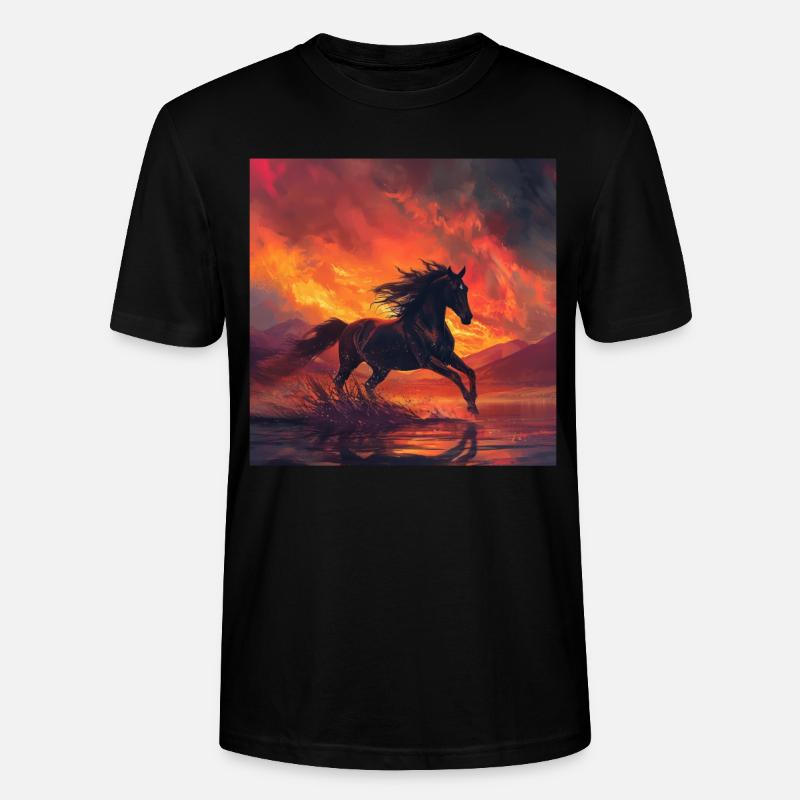 Cheval - T-shirt bio CRAFTER Stanley Stella Unisexe - noir
