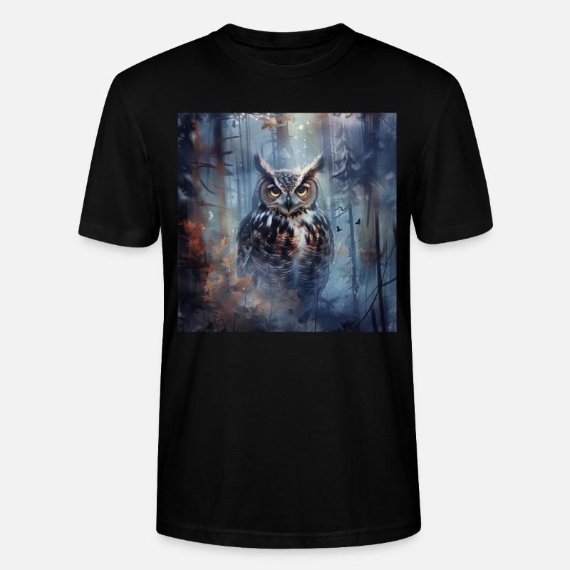 Eule - Stanley/Stella Unisex Bio-T-Shirt CRAFTER - Schwarz
