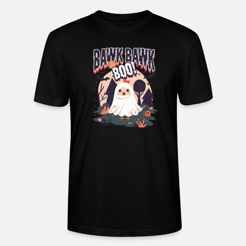 Poulet d’Halloween Bawk Bawk Boo ! - T-shirt bio CRAFTER Stanley Stella Unisexe - noir