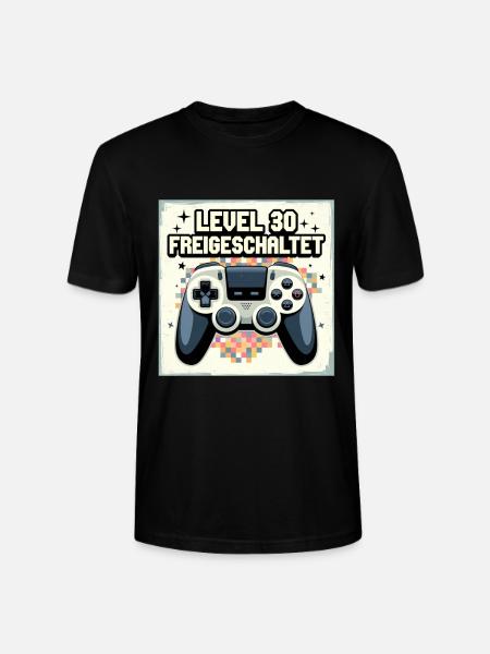 Level 30 Unlocked Gamer Controller - Stanley/Stella CRAFTER Unisex Organic T-Shirt - black