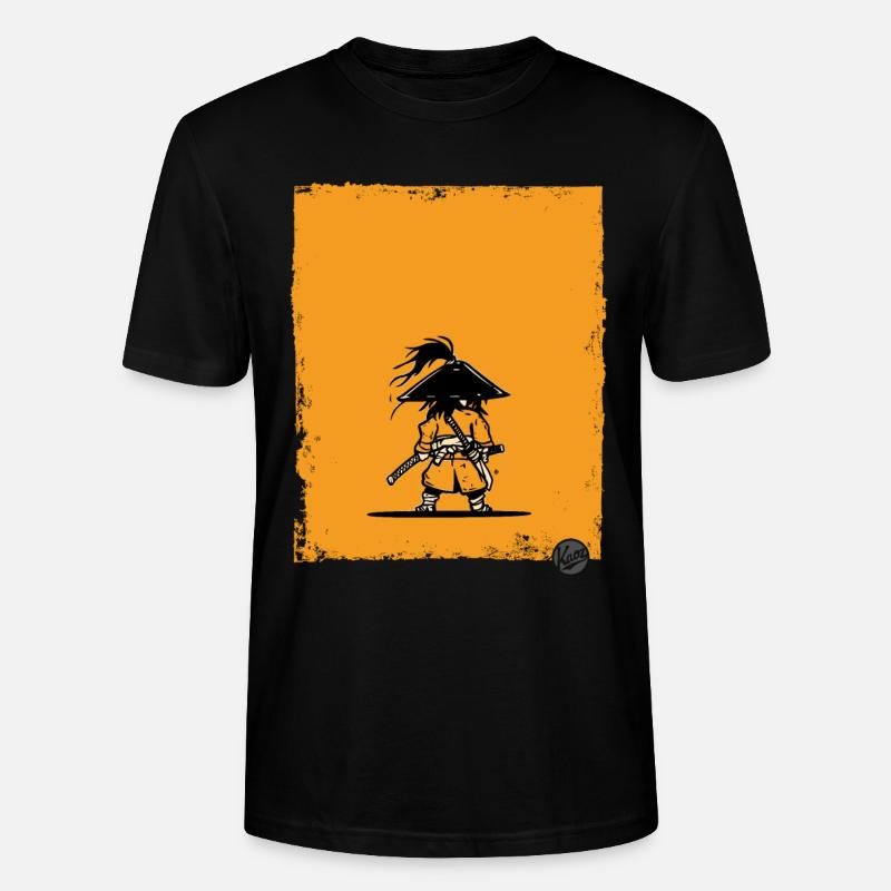 Krieger-Silhouette im Samurai-Stil - Stanley/Stella Unisex Bio-T-Shirt CRAFTER - Schwarz