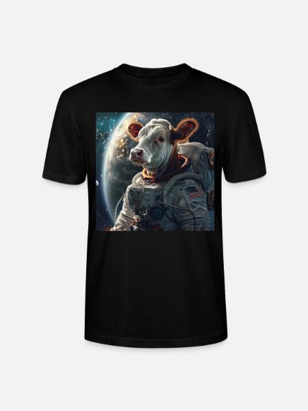 Kuh - Stanley/Stella Unisex Bio-T-Shirt CRAFTER - Schwarz