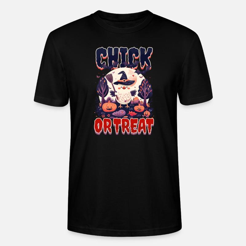 Halloween Huhn Küken oder Leckerli - Stanley/Stella Unisex Bio-T-Shirt CRAFTER - Schwarz