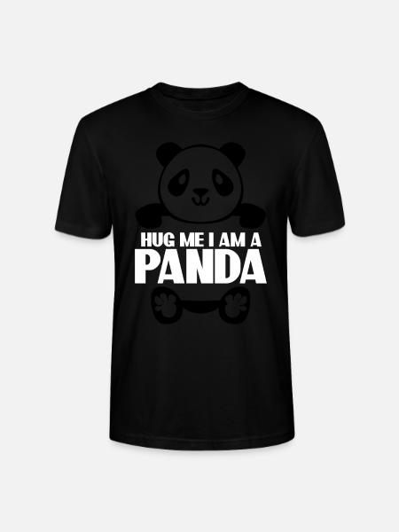 Kram mig kæmpe panda panda bjørn - Stanley Stella CRAFTER unisex økologisk-T-shirt - sort