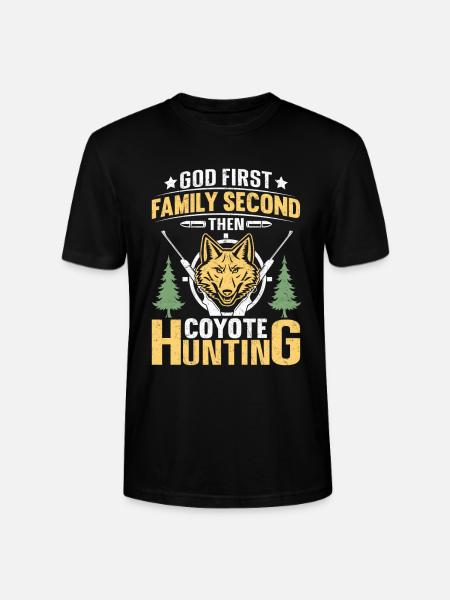 Coyote Hunter Yote - Stanley/Stella CRAFTER Unisex Organic T-Shirt - black