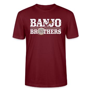 Banjo - T-shirt bio CRAFTER Stanley Stella Unisexe - bordeaux - Devant - Alina (178cm) & Michal (187cm)