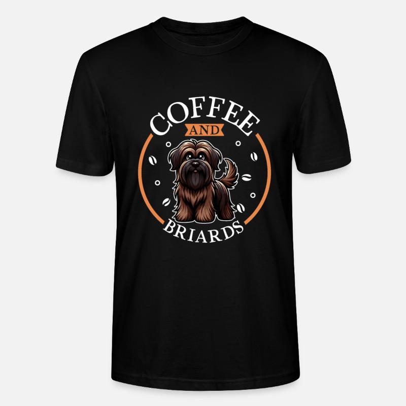 Café et Briard - T-shirt bio CRAFTER Stanley Stella Unisexe - noir