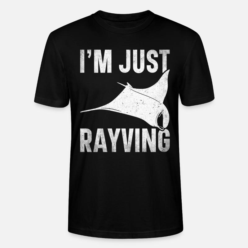 Mantarochen Liebhaber Meerestier Teufelsrochen - Stanley/Stella Unisex Bio-T-Shirt CRAFTER - Schwarz
